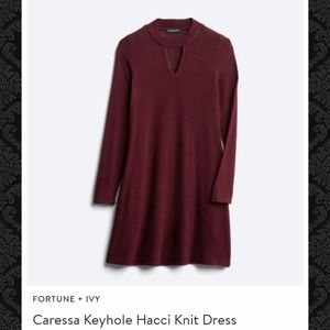 NWT Fortune + Ivy Caressa Keyhole Hacci Knit Dress- Medium